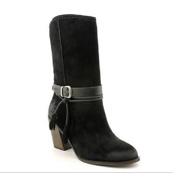 MIA Limited Toledoo Chelsea Black Suede Boot 10 - Picture 8 of 9